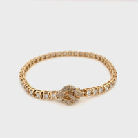 TENNIS BRACELET W. WHITE DIAMONDS & NJORD JEWELS DIAMOND LOGO BRACELET