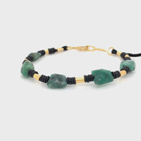 EMERALDS & YELLOW GOLD BRACELET