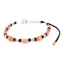 PEACH MOONSTONES & WHITE GOLD BRACELET