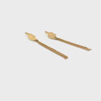 YELLOW GOLD DROPS WITH CHAINS EARRINGS