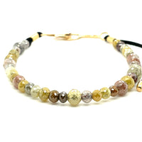 CHAMPAGNE DIAMOND BEADS & 18K YELLOW GOLD