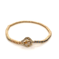 TENNIS BRACELET W. COLORED SAPPHIRES & NJORD JEWELS LOGO BRACELET