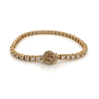 TENNIS BRACELET W. WHITE DIAMONDS & NJORD JEWELS DIAMOND LOGO BRACELET