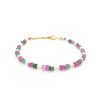 PEARLS, SAPPHIRES & YELLOW GOLD BRACELET