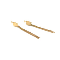 YELLOW GOLD DROPS WITH CHAINS EARRINGS