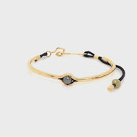BANGLE YELLOW GOLD W. DIAMONDS BRACELET