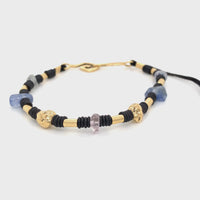 SAPPHIRES & YELLOW GOLD NUGGETS BRACELET