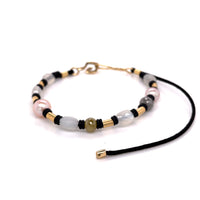 DIAMOND BEADS, MOONSTONE & PEARLS