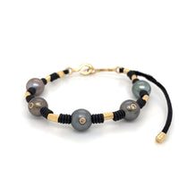 DIAMONDS, TAHITI PEARLS & YELLOW GOLD BRACELET