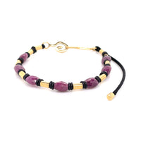 RED RUBIES & YELLOW GOLD BRACELET