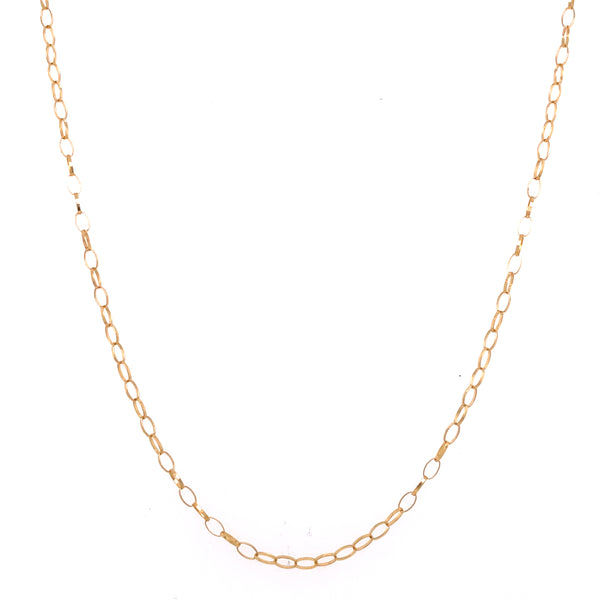 18K YELLOW GOLD CHAIN NECKLACE