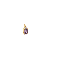 FACETED SPINEL, DIAMOND & YELLOW GOLD PENDANT