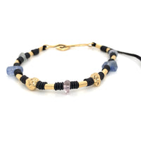 SAPPHIRES & YELLOW GOLD NUGGETS BRACELET