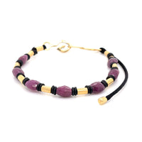 RED RUBIES & YELLOW GOLD BRACELET