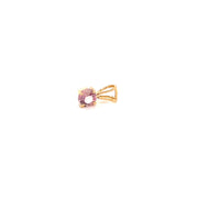 PINK FACETED SAPPHIRE & YELLOW GOLD PENDANT