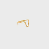 YELLOW GOLD WAVE RING
